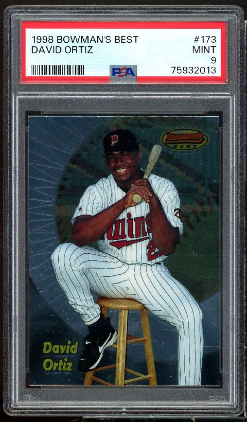 David Ortiz Rookie Card 1998 Bowman's Best #173 PSA 9 Image 1