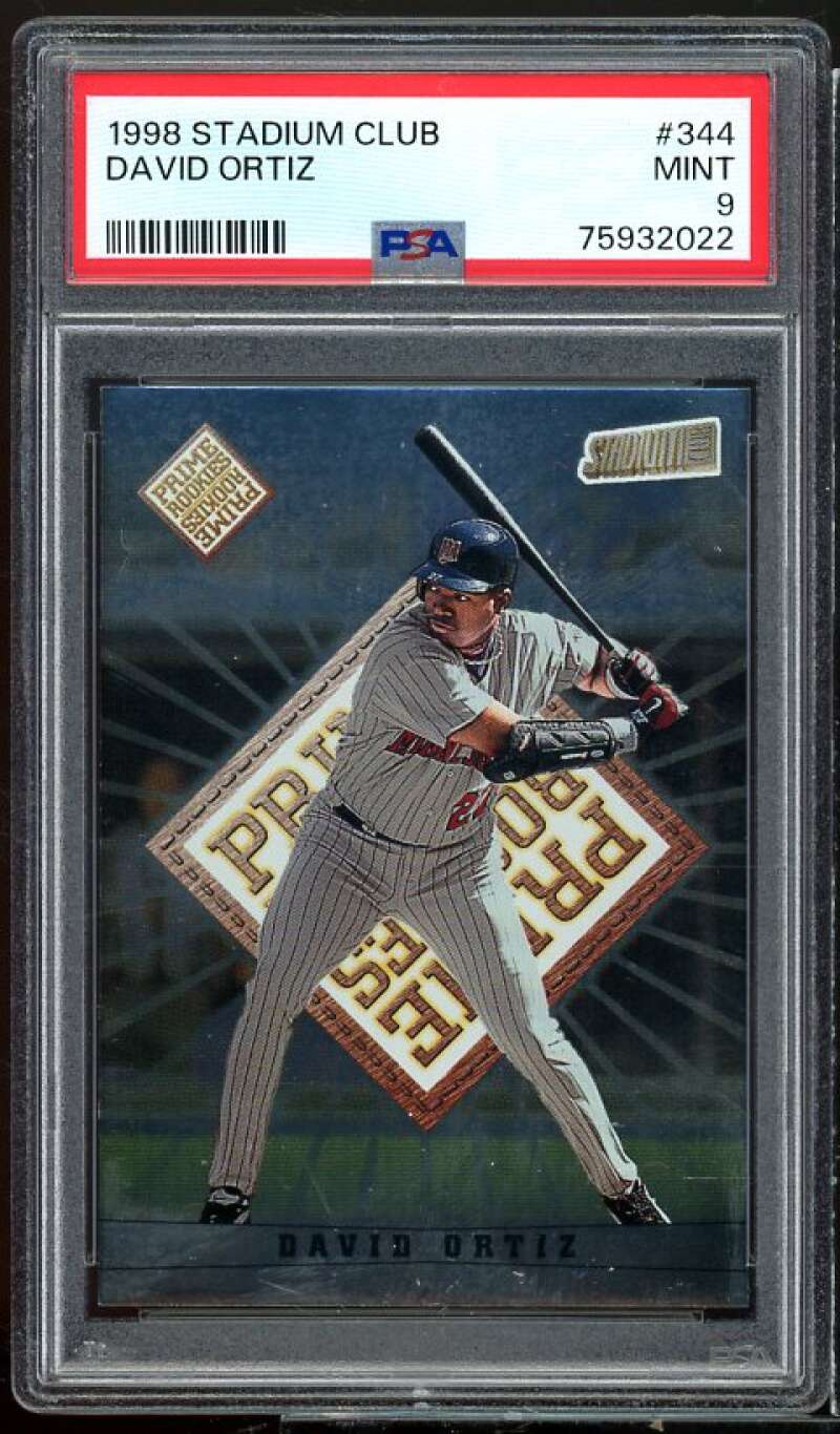 David Ortiz Rookie Card 1998 Stadium Club #344 PSA 9 Image 1