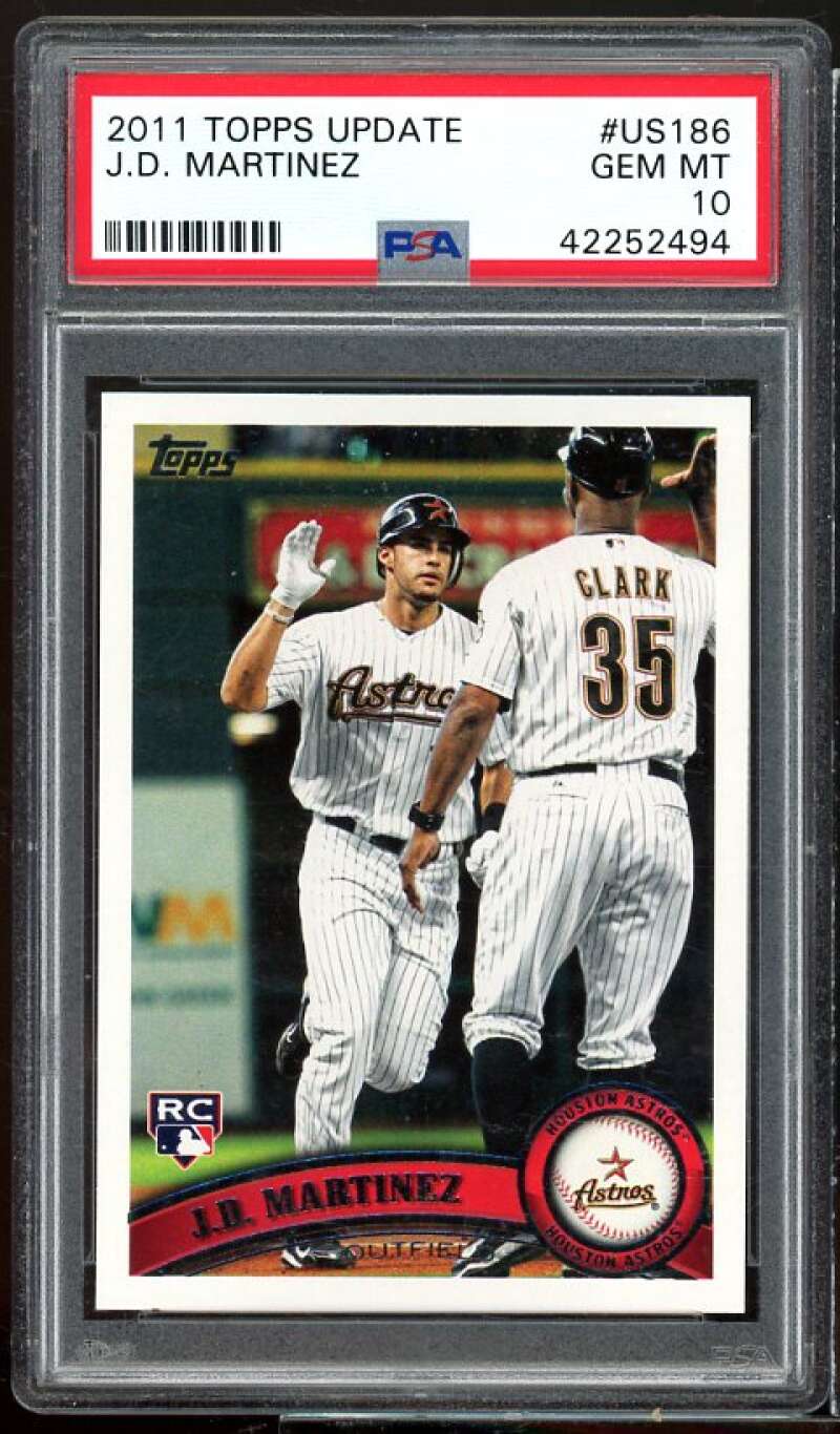 J.D. Martinez Rookie Card 2011 Topps Update #us186 PSA 10 Image 1