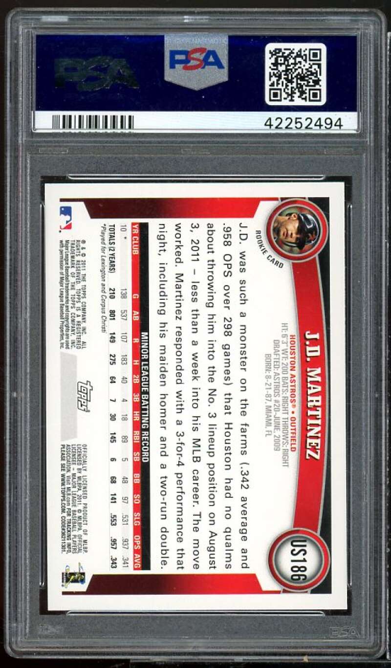 J.D. Martinez Rookie Card 2011 Topps Update #us186 PSA 10 Image 2