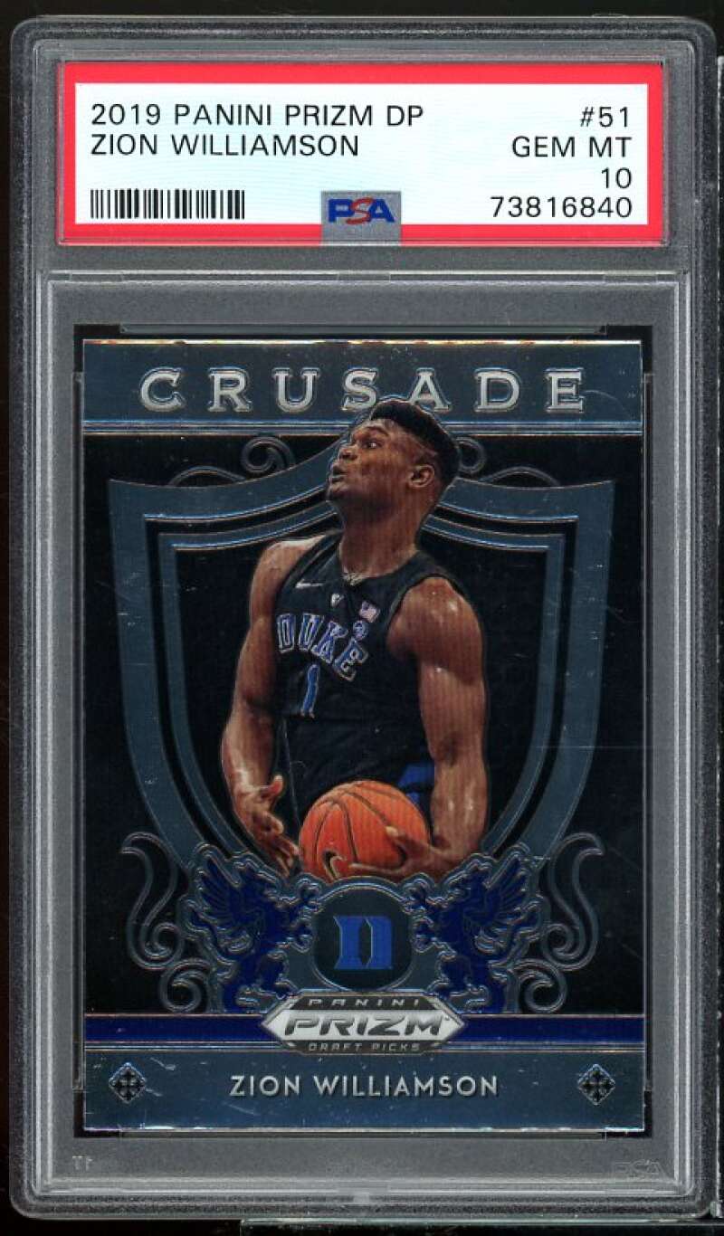 2019 Panini Prizm Draft Picks 1 Zion Williamson Rookie Card – PSA