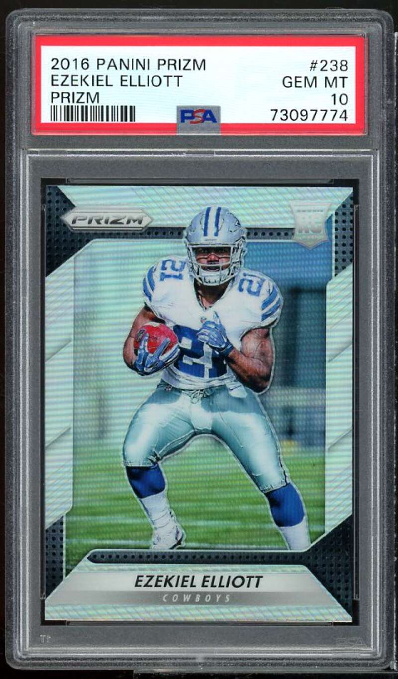 Ezekiel Elliott Rookie Card 2016 Panini Prizm #238 PSA 10 Image 1