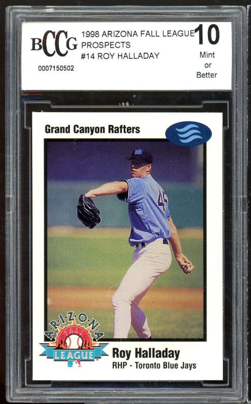 1998 Arizona Fall League Prospects #14 Roy Halladay Rookie BGS BCCG 10 Mint+ Image 1
