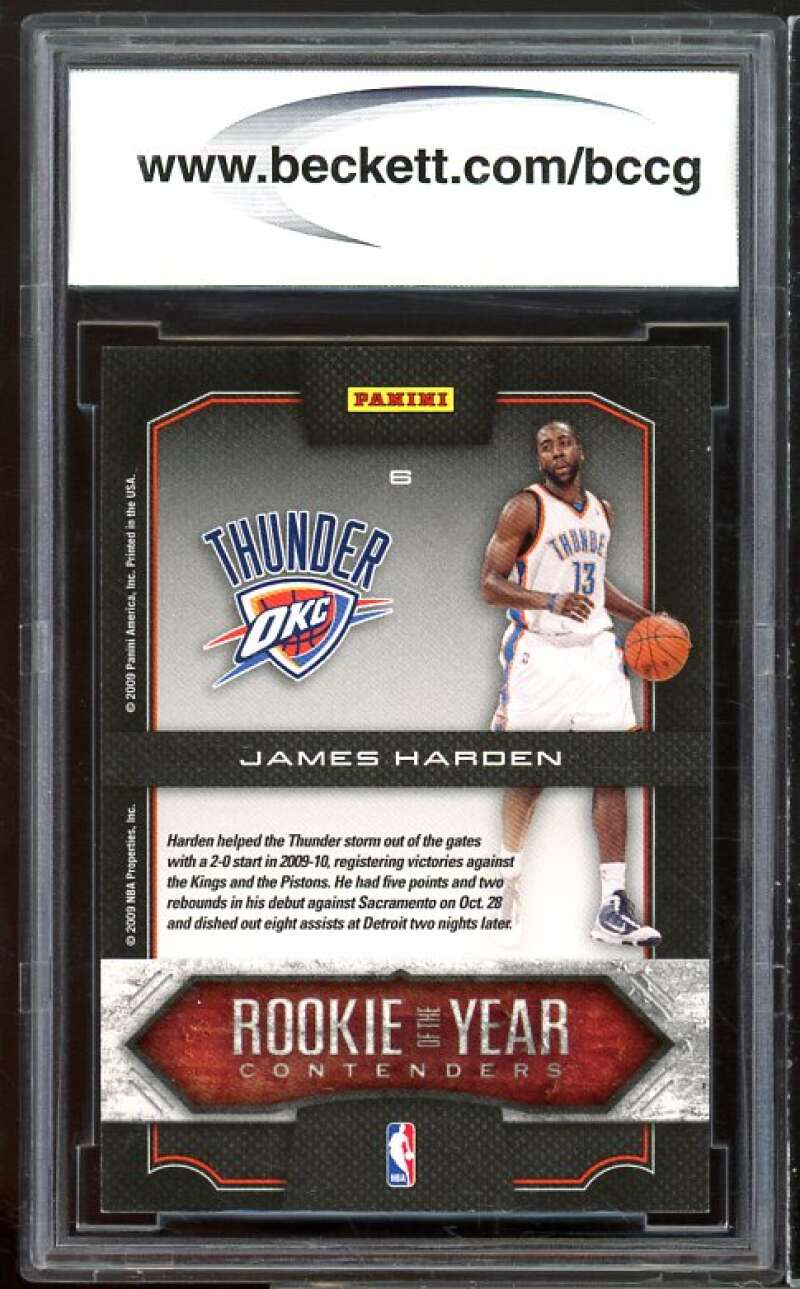 2009-10 Contenders ROY Contenders #6 James Harden Rookie Card BGS BCCG 10 Mint+ Image 2