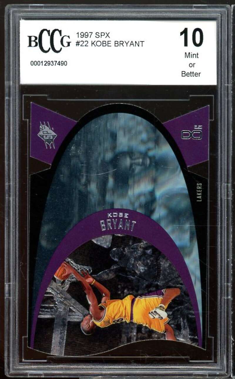 1997 SPX #22 Kobe Bryant Card BGS BCCG 10 Mint+ Image 1