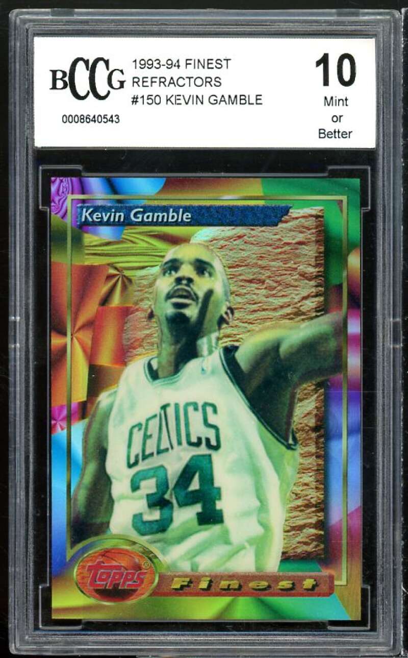 1993-94 Finest Refractors #150 Kevin Gamble Card BGS BCCG 10 Mint+ Image 1