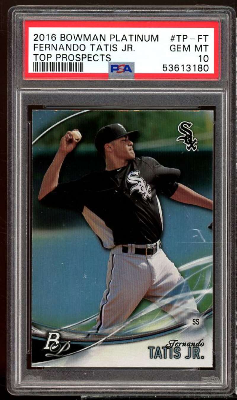 Fernando Tatis Jr. Rookie Card 2016 Bowman Platinum Top Prospects #TP-FT PSA 10 Image 1