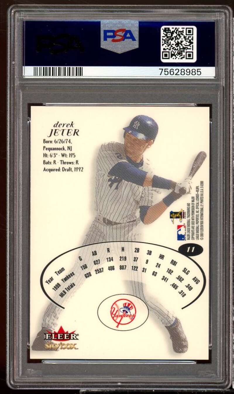 Derek Jeter Card 2000 Skybox E-X #11 PSA 9 Image 2