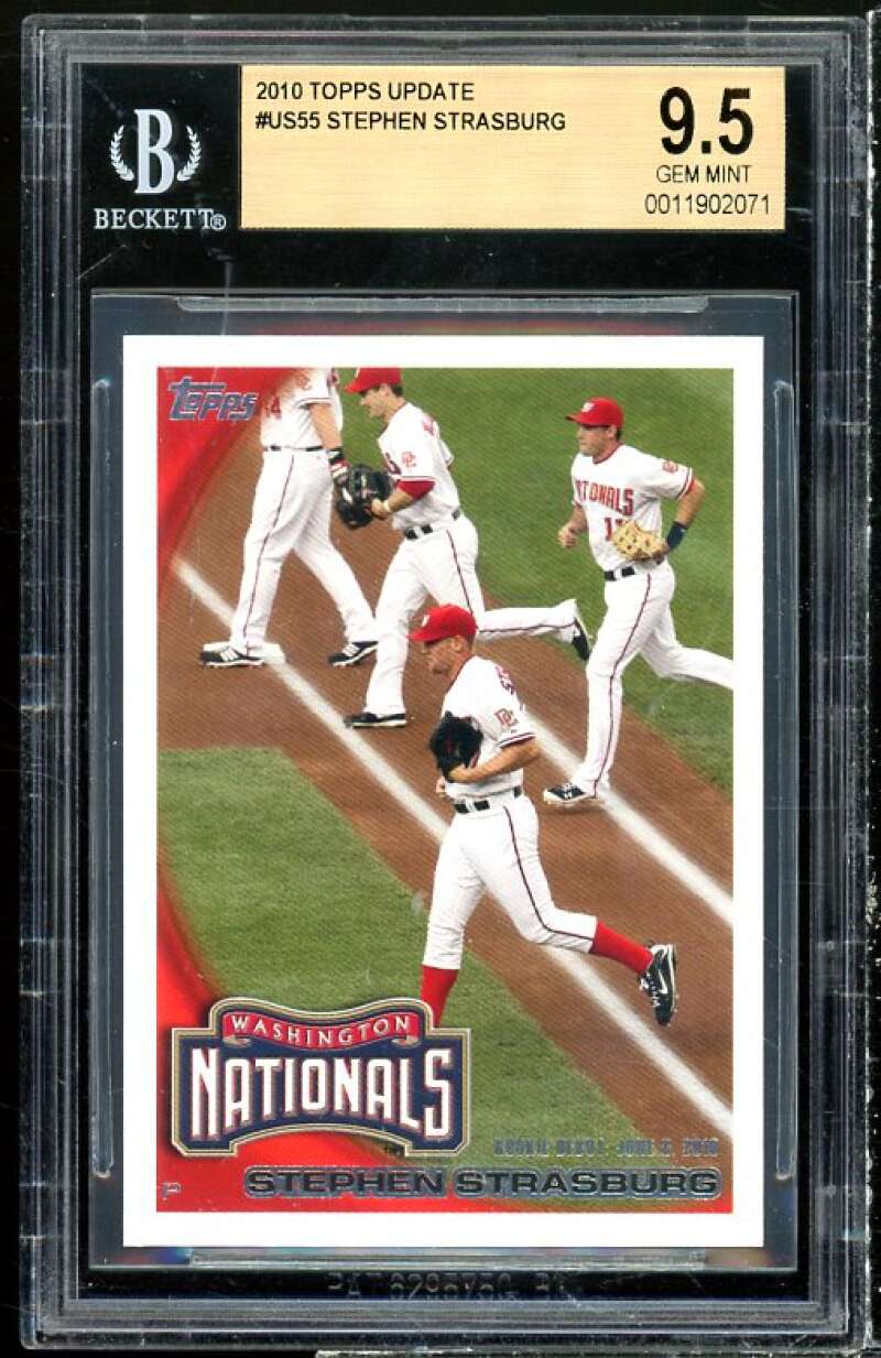 Stephen Strasburg Rookie Card 2010 Topps Update #US-55 BGS 9.5 Image 1