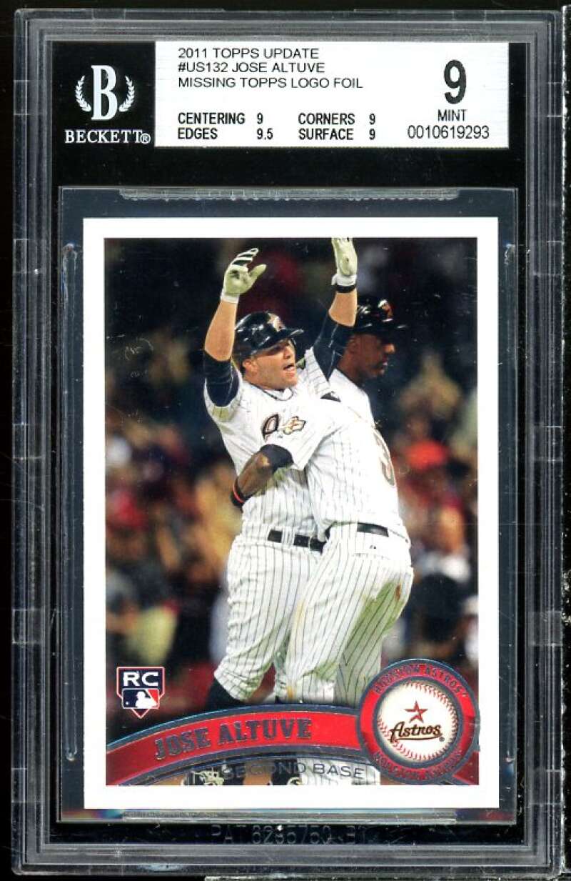 Jose Altuve 2011 Topps Update Series Rookie Card #US132 PSA 9