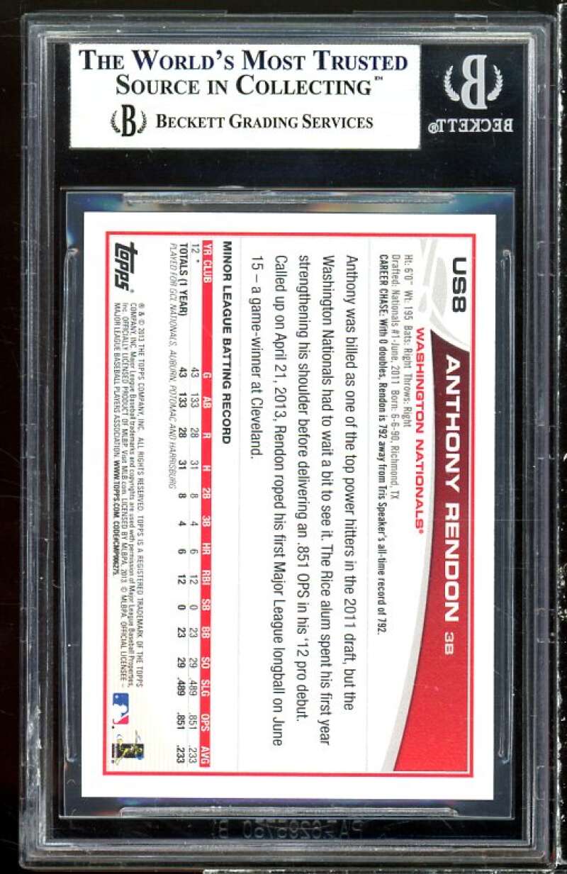 Anthony Rendon Rookie Card 2013 Topps Update Target Red Border #US8 BGS 9 Image 2