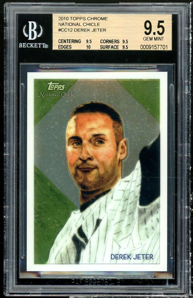 Derek Jeter 2010 Topps Chrome National Chicle #cc12 BGS 9.5 (9.5 9.5 10 9.5) Image 1