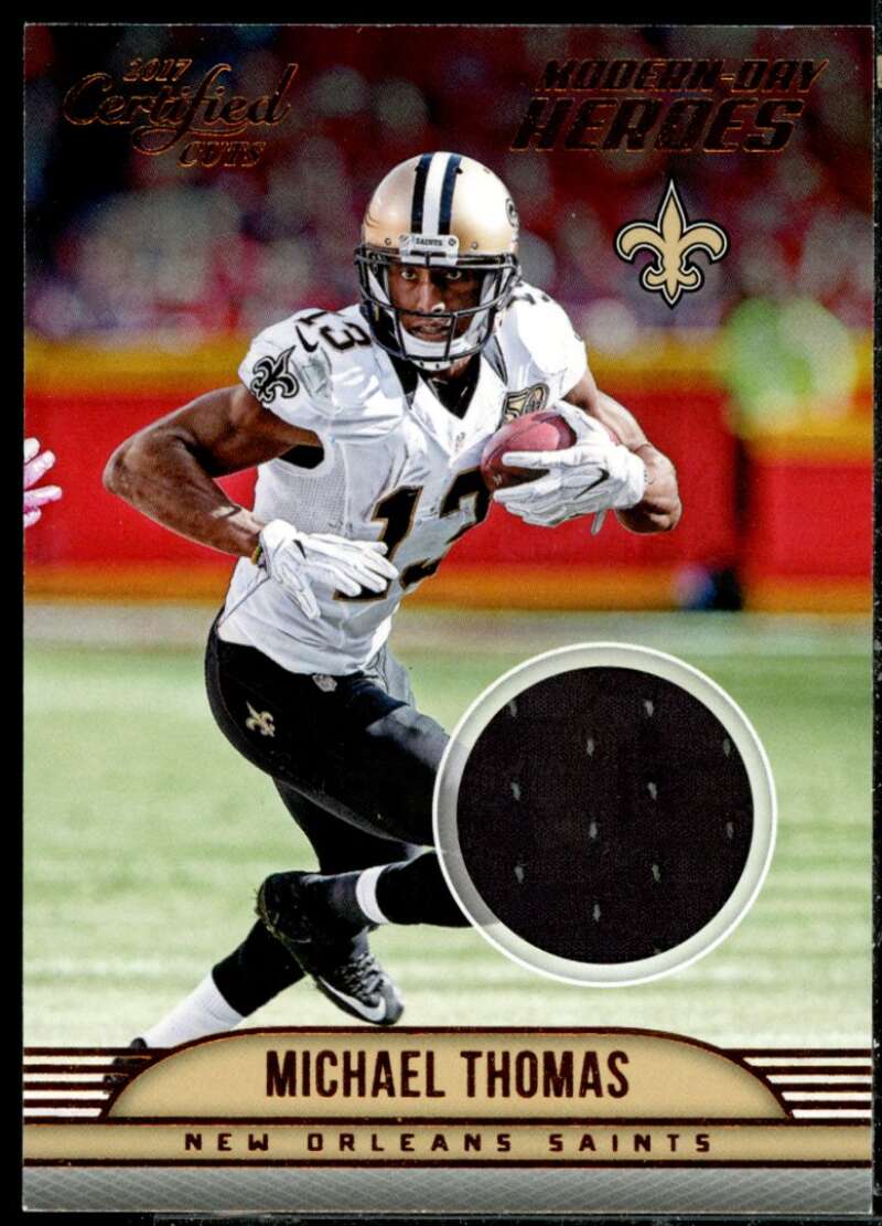 Michael Thomas Card 2017 Certified Cuts Modern Day Heroes Memorabilia #54  Image 1