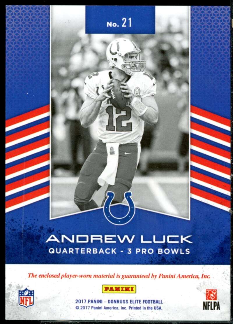 Andrew Luck Card 2017 Elite Pro Bowl Standouts Jerseys #21  Image 2