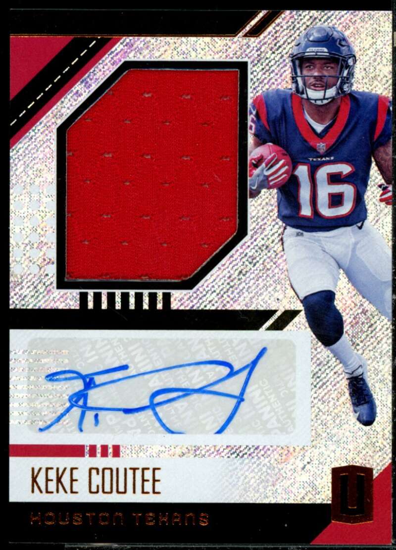 Keke Coutee Rookie Card 2018 Panini Unparalleled Rookie Jersey Autographs #31  Image 1