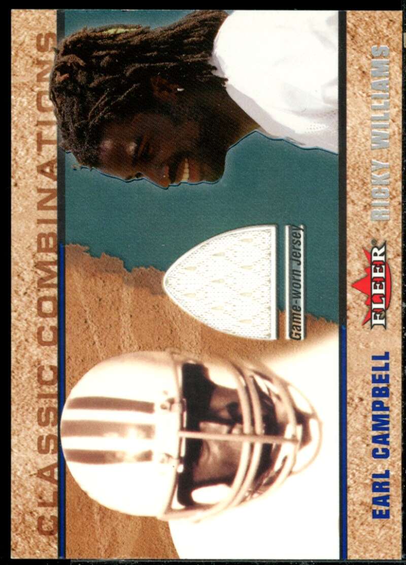 Williams JSY/Campbell 2002 Fleer Tradition Classic Combinations Memorabilia #40  Image 1