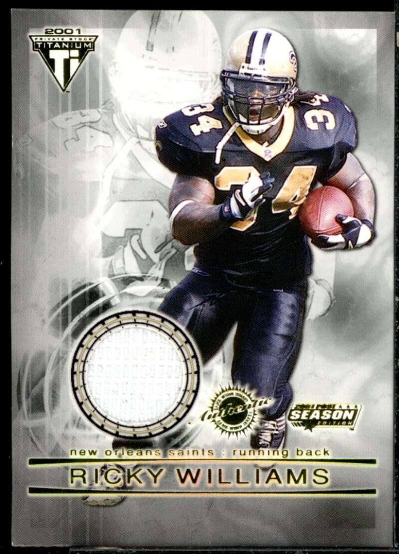 Ricky Williams Card 2001 Titanium Post Season Jerseys #67  Image 1