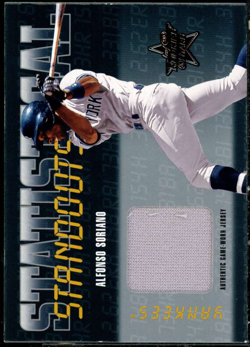 Alfonso Soriano 2002 Leaf Rookies and Stars Statistical Standouts Materials #47  Image 1