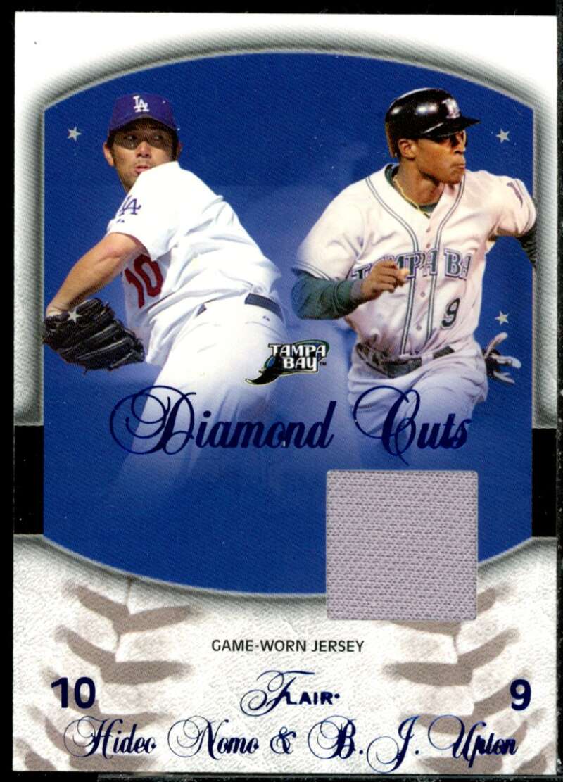 B.J. Upton Hideo Nomo Card 2005 Flair Diamond Cuts Jersey Blue Foil #BU  Image 1