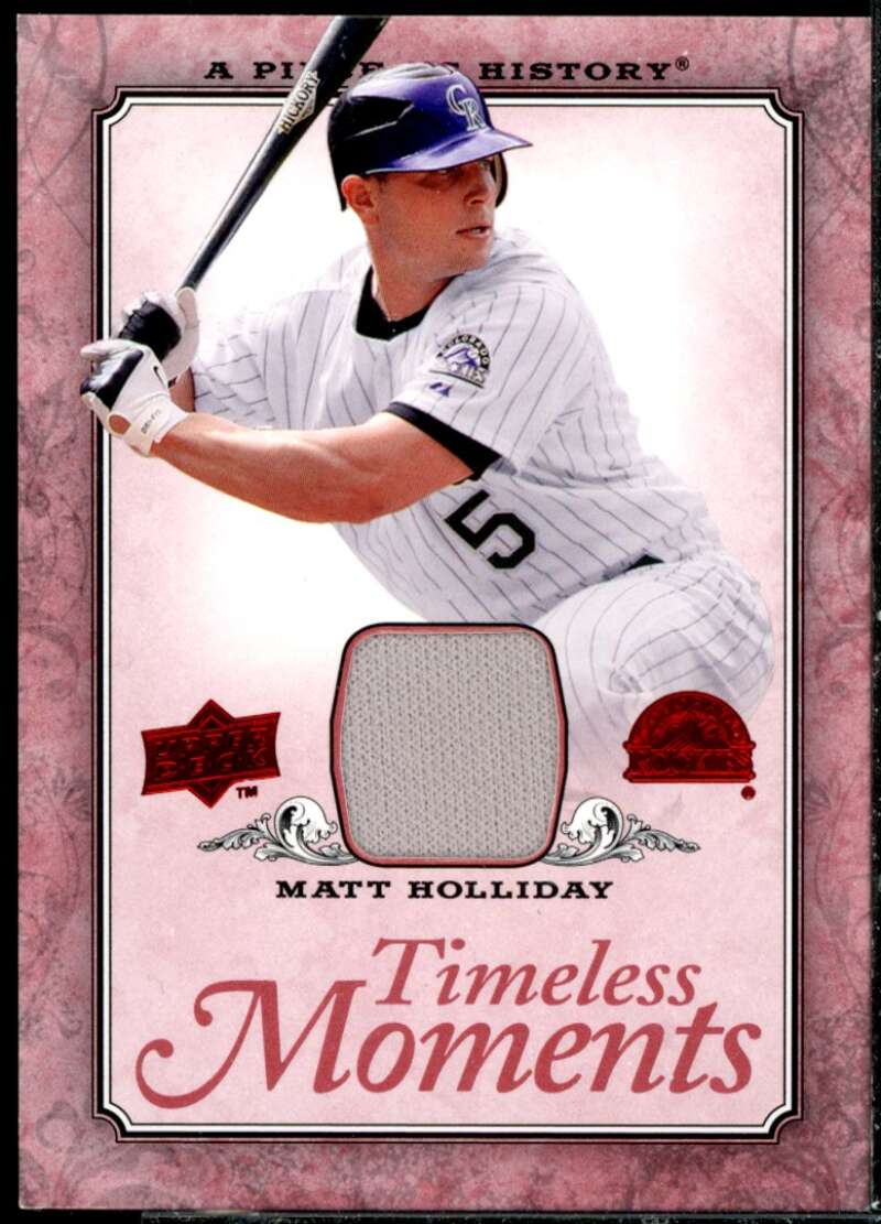 Matt Holliday Card 2008 UD A Piece of History Timeless Moments Jersey #19  Image 1