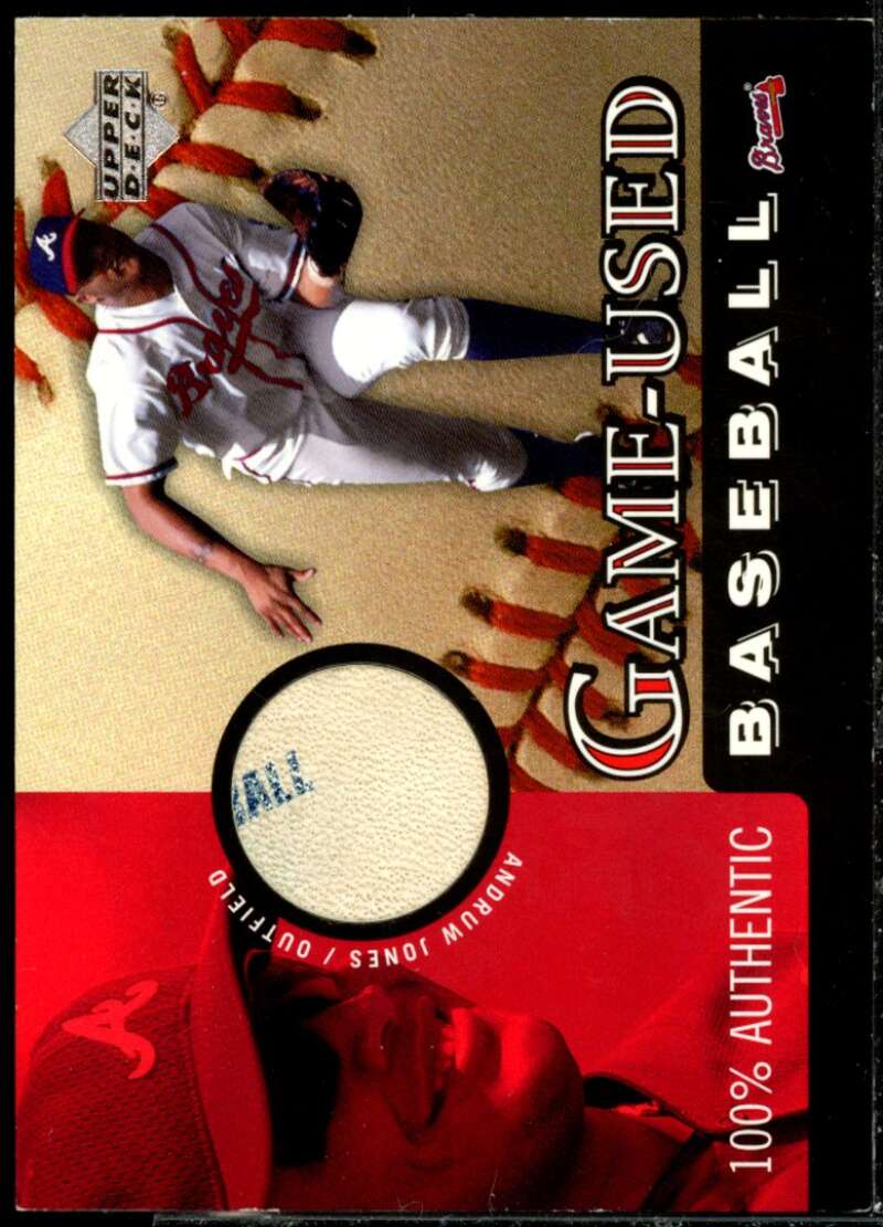 Andruw Jones Card 2000 Upper Deck Game Ball #BAJ  Image 1