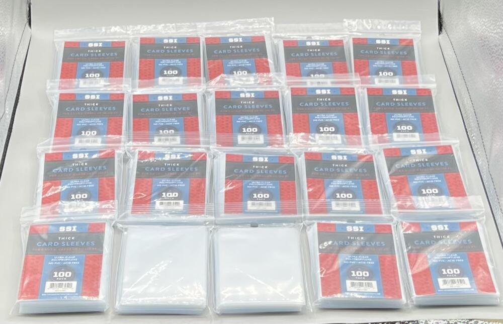 100 Packs Jersey Thick Card Penny Sleeves Superior Sports Investments 10000 Total Image 1