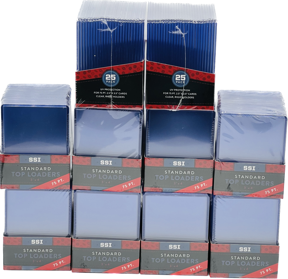 (10) Superior Sports Investments 75PT Thick Card Top Loader Packs of 25 (250 Total)
 Image 1