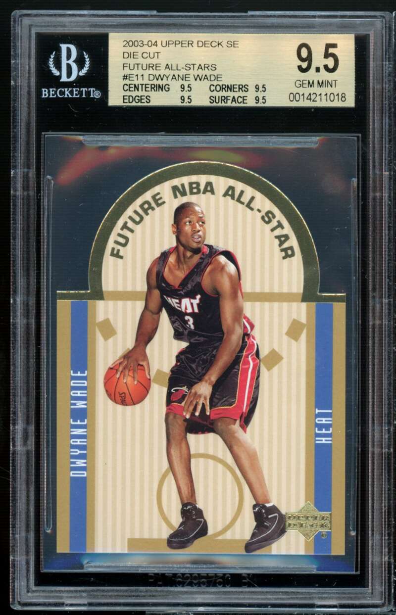 Dwyane Wade Rookie 2003-04 UD SE Die Cut Future AS #11 BGS 9.5 (9.5 9.5 9.5 9.5) Image 1