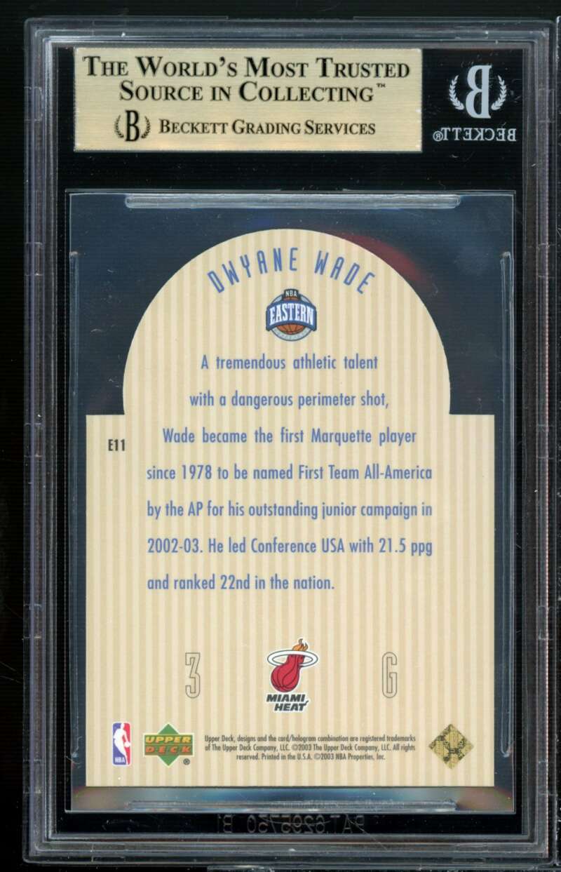 Dwyane Wade Rookie 2003-04 UD SE Die Cut Future AS #11 BGS 9.5 (9.5 9.5 9.5 9.5) Image 2