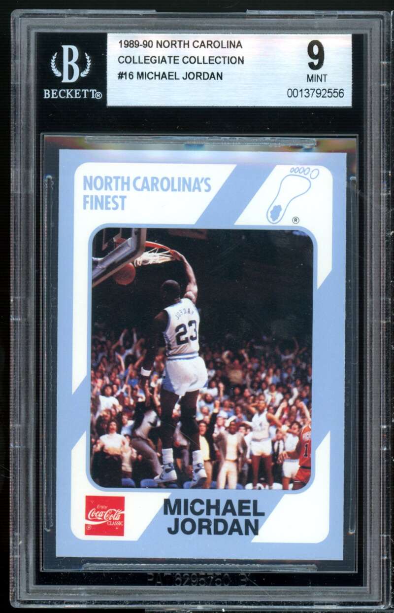Michael Jordan Card 1989-90 Collegiate Collection North Carolina #16 BGS 9 Image 1