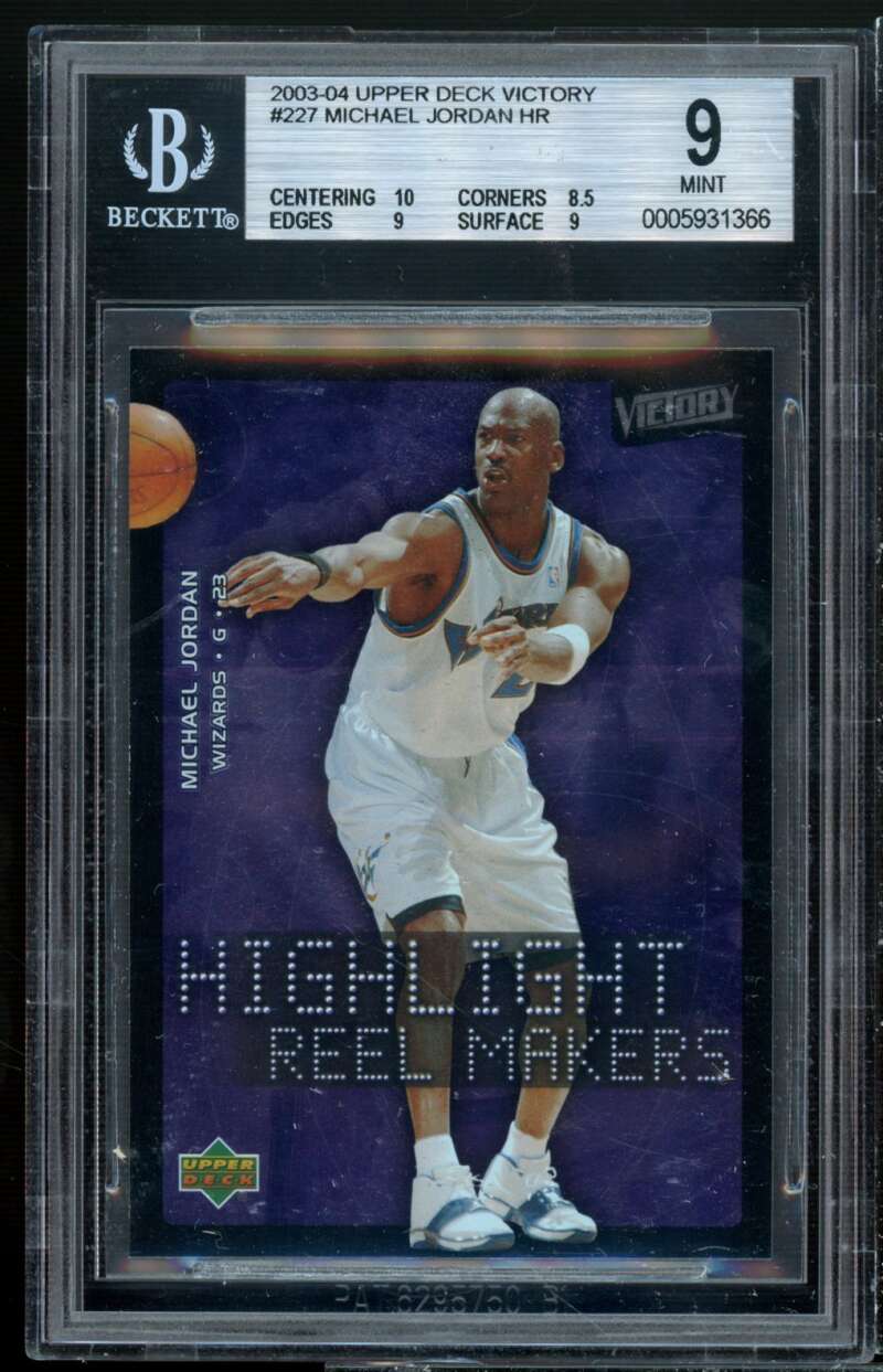 Michael Jordan Card 2003-04 Upper Deck Victory #227 BGS 9 (10 8.5 9 9) Image 1