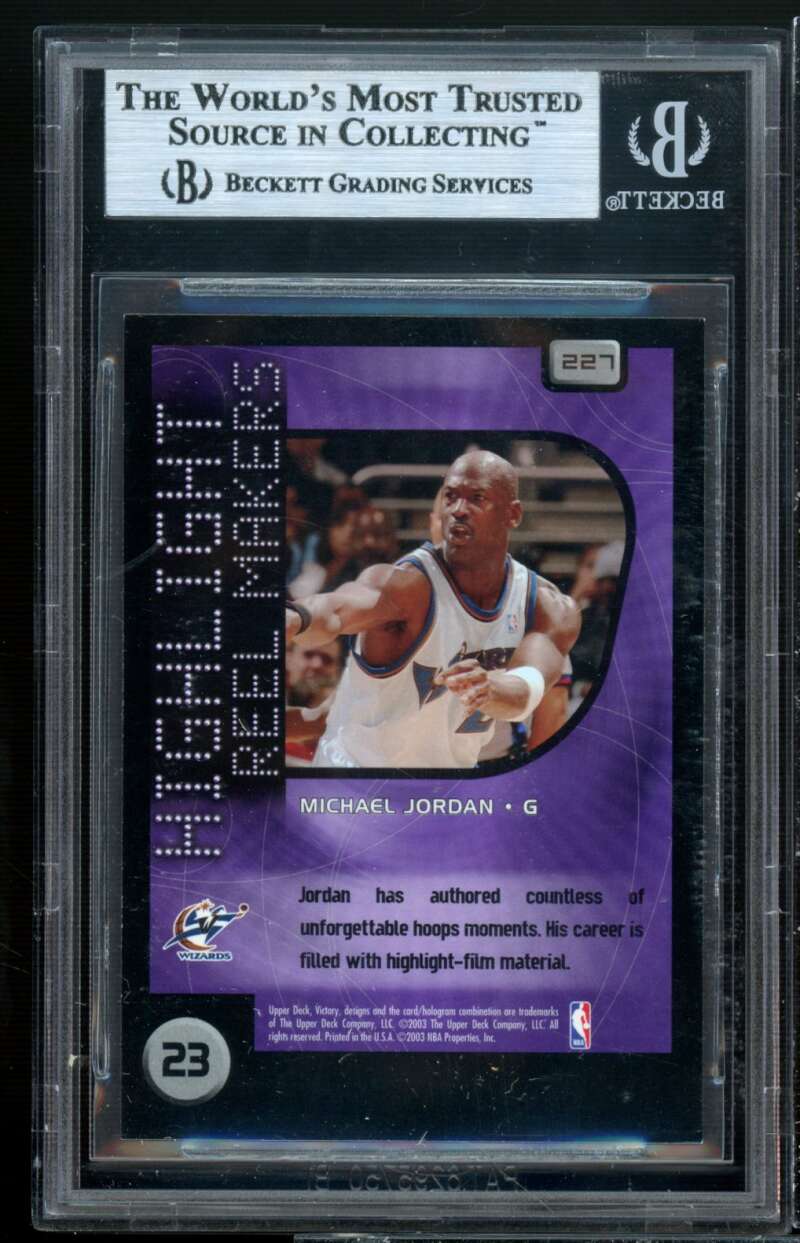 Michael Jordan Card 2003-04 Upper Deck Victory #227 BGS 9 (10 8.5 9 9) Image 2