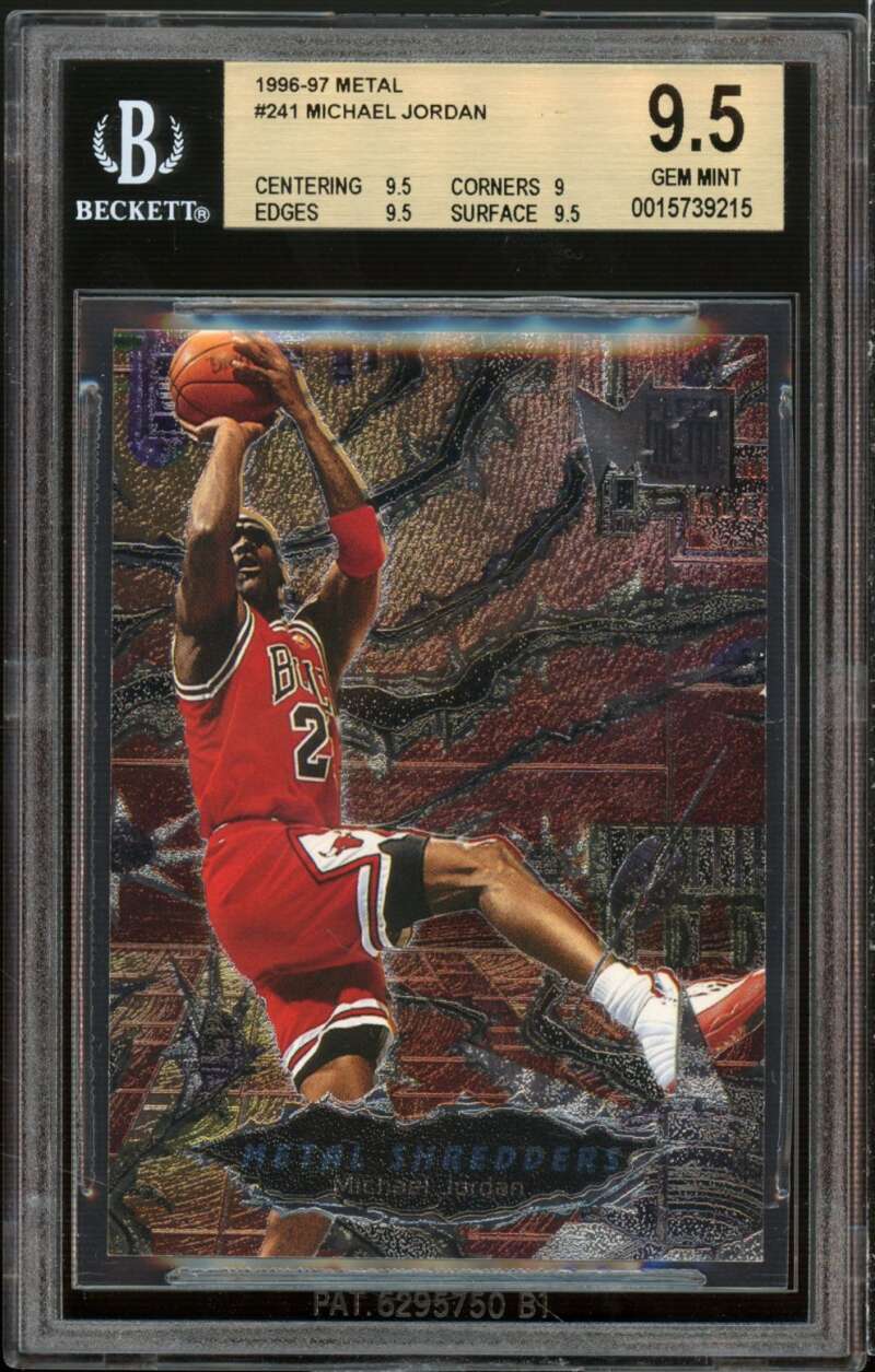 Michael Jordan Card 1996-97 Metal #241 BGS 9.5 (9.5 9 9.5 9.5) Image 1