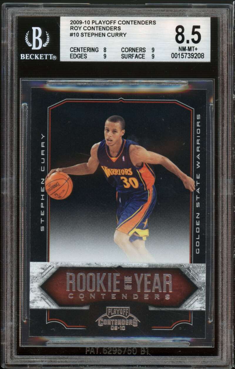 Stephen Curry Rookie Card 2009-10 Panini Playoff Contenders ROY #10 BGS 8.5 Image 1