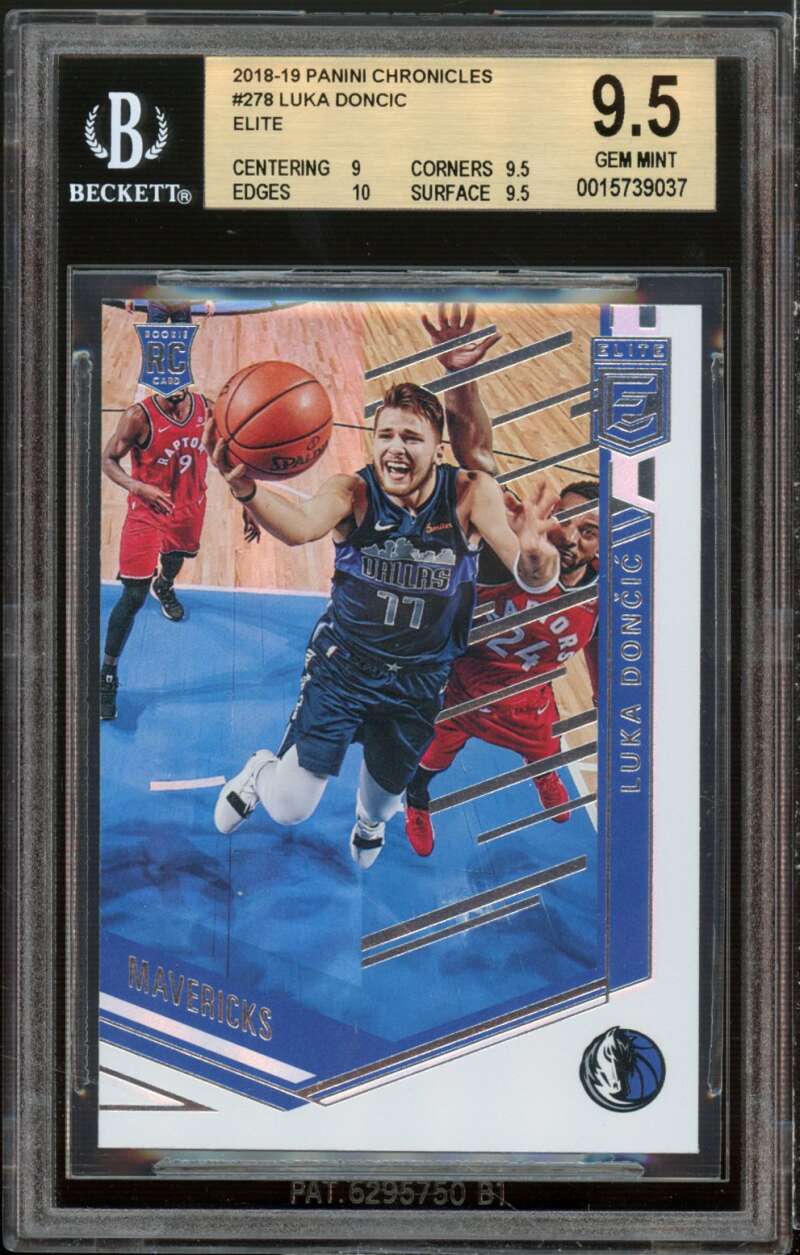 Luka Doncic Rookie Card 2018-19 Panini Chronicles #278 BGS 9.5 (9 9.5 10 9.5) Image 1