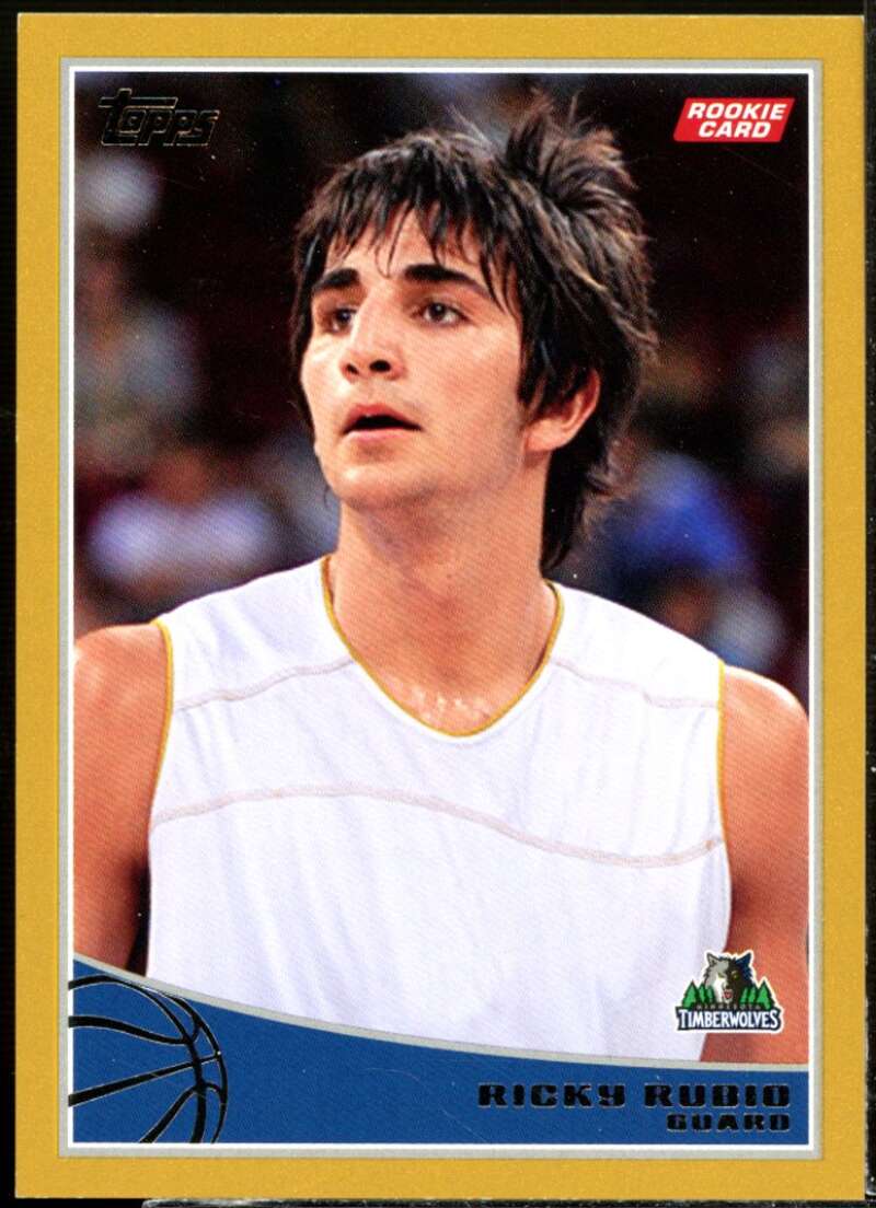 Ricky Rubio rookie Card 2009-10 Topps Gold #317  Image 1