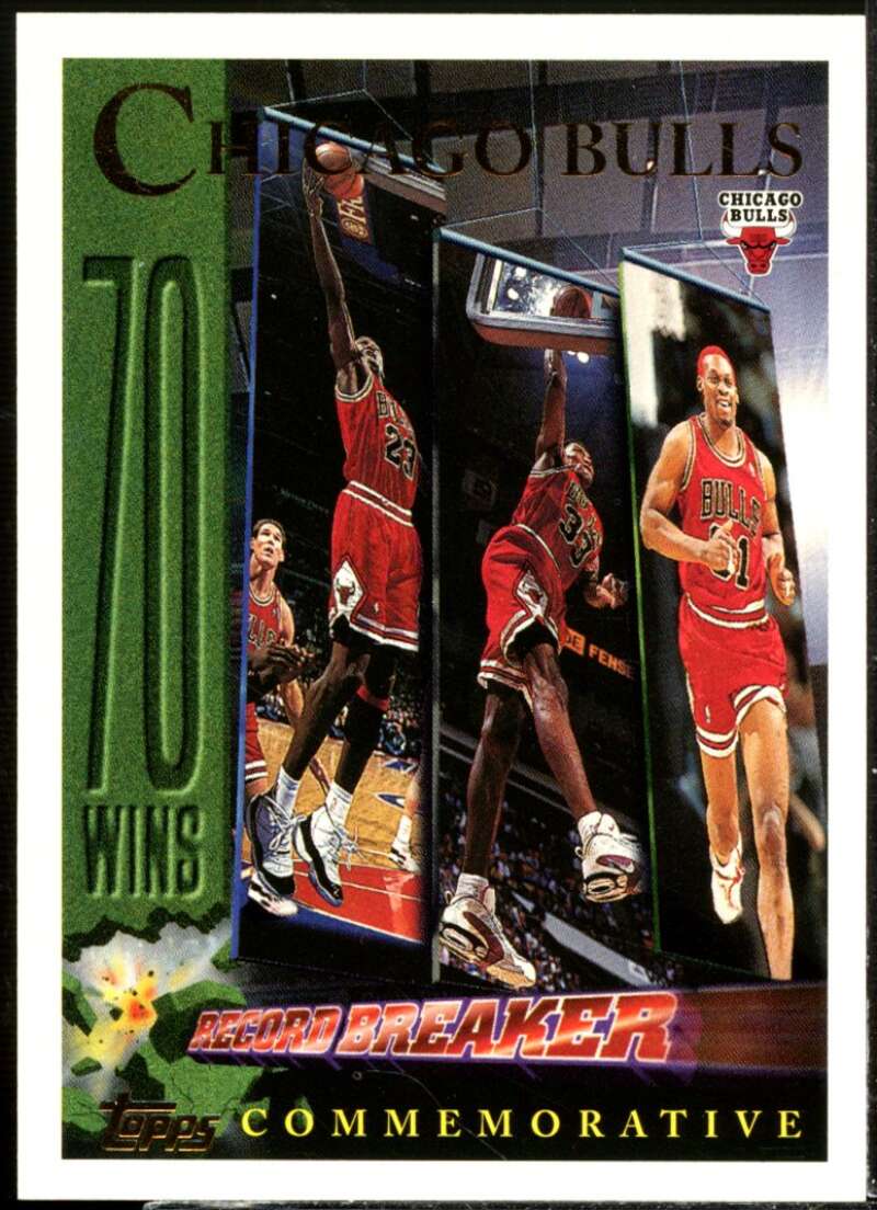 Chicago Bulls - 72 Wins Michael Jordan / Rodman / Pippen Card 1996-97 Topps #72  Image 1