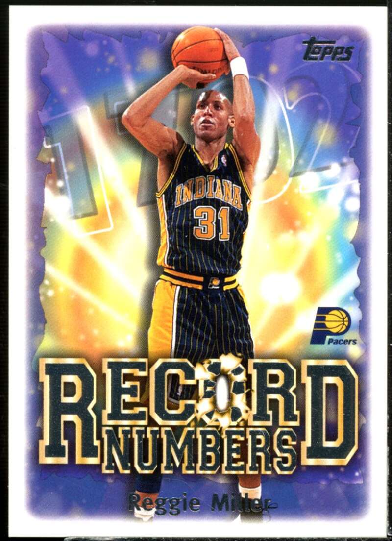 Reggie Miller Card 1999-00 Topps Record Numbers #RN3  Image 1