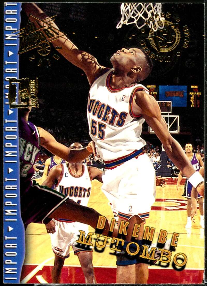 Dikembe Mutombo AI Card 1994-95 Stadium Club First Day Issue #305  Image 1