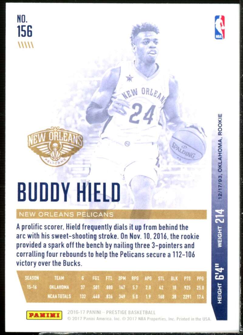 Buddy Hield Rookie Card 2016-17 Prestige #156  Image 2