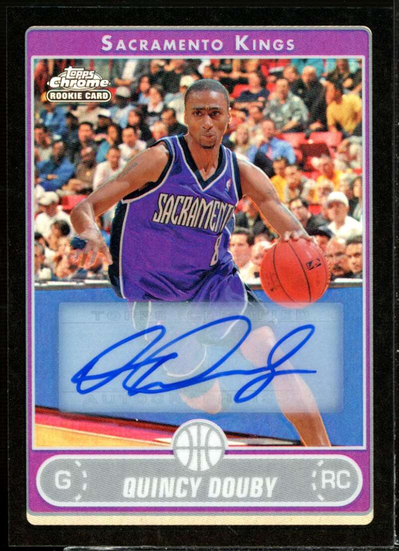 Quincy Douby D Card 2006-07 Topps Chrome Autographs Refractors Black #179  Image 1