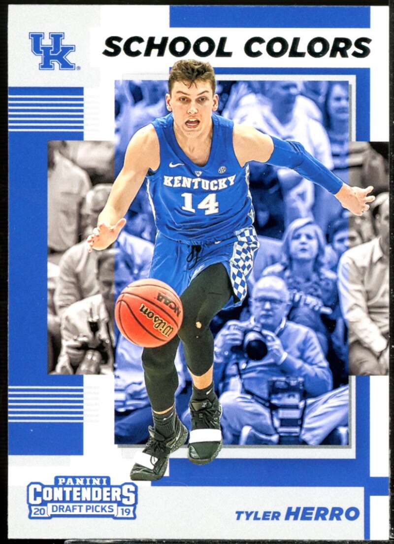 Tyler Herro Rookie Card 2019-20 Panini Contenders Draft Picks School Colors #19  Image 1