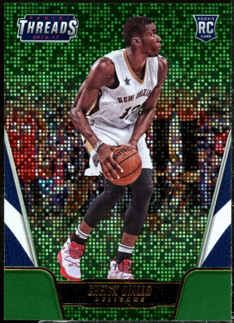 Cheick Diallo Rookie 2016-17 Panini Threads Century Proof Dazzle Green #185  Image 1