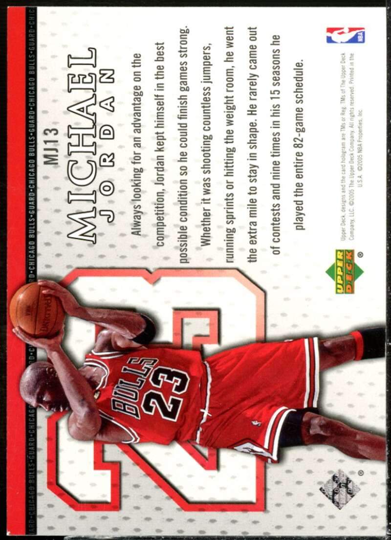 Michael Jordan Card 2005-06 Upper Deck  #MJ13  Image 2