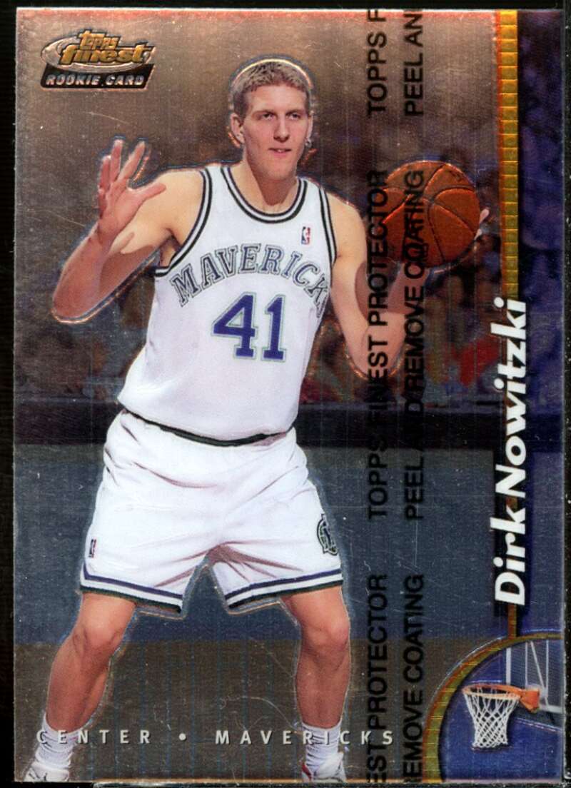 Dirk Nowitzki Rookie Card 1998-99 Finest w/Coating #234  Image 1