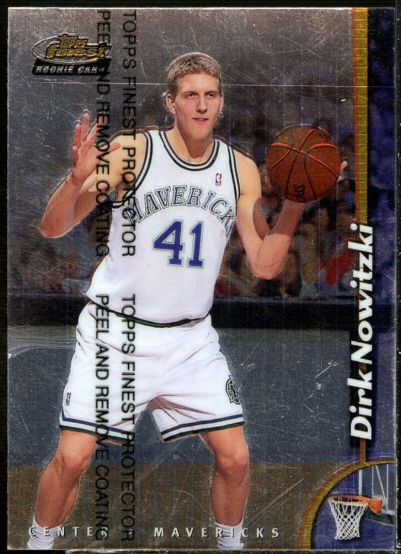 Dirk Nowitzki Rookie Card 1998-99 Finest w/Coating #234  Image 1