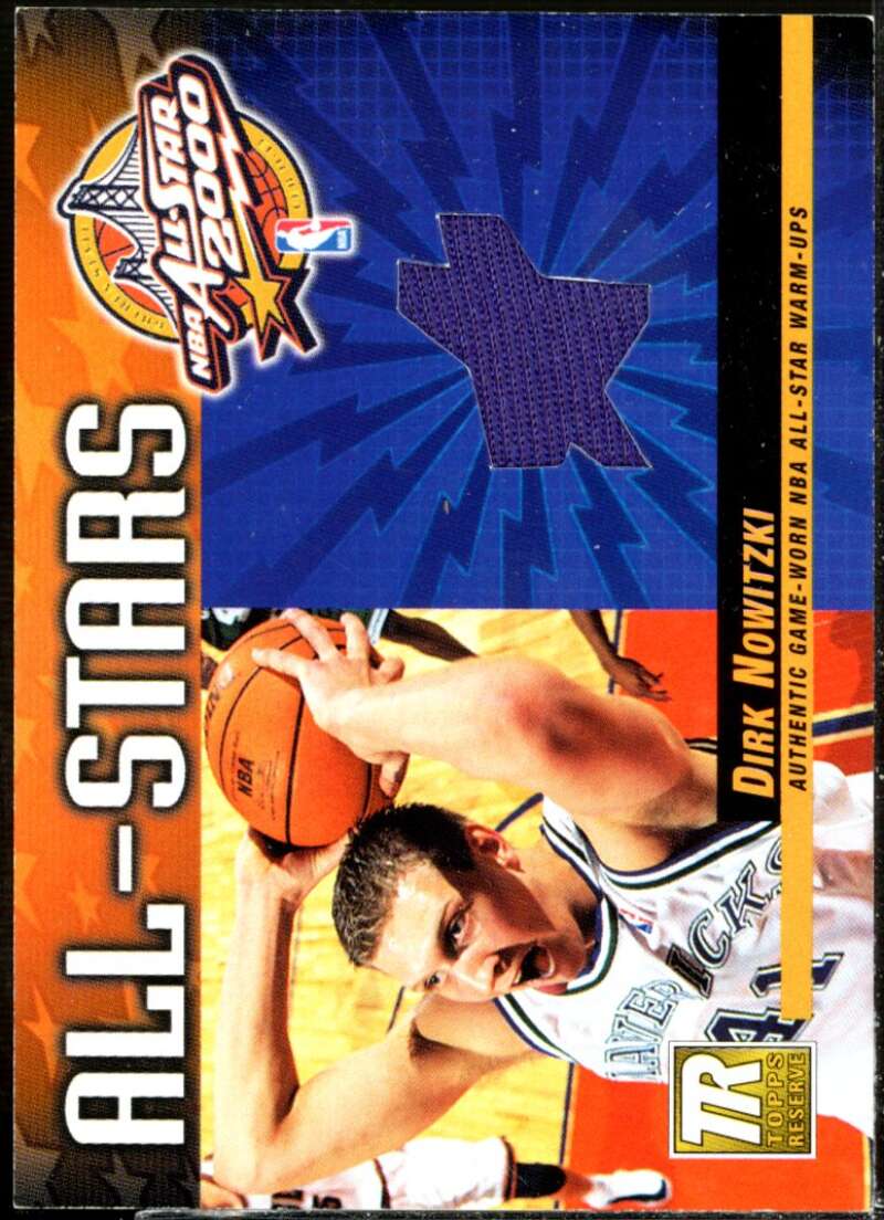 Dirk Nowitzki B Card 2000-01 Topps Reserve Game Jerseys #TAS26  Image 1