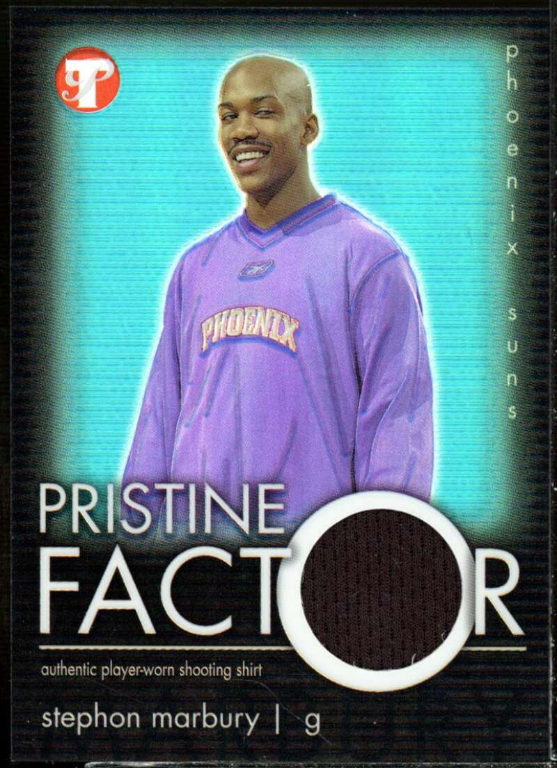 Stephon Marbury Card 2003-04 Topps Pristine Factor Relics Refractors #SM  Image 1