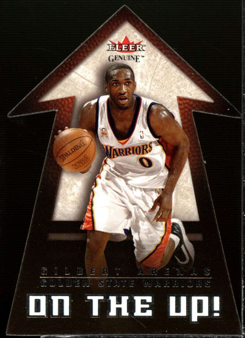 Gilbert Arenas Card 2002-03 Fleer Genuine On the Up #8  Image 1