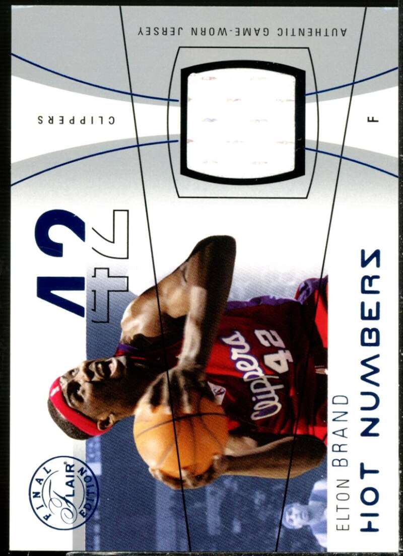 Elton Brand Card 2003-04 Flair Final Edition Hot Numbers Jerseys 250 #EB  Image 1